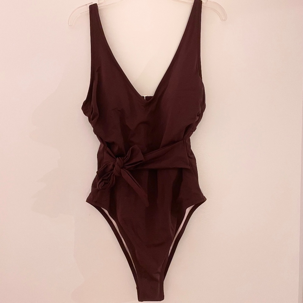 Shade & Shore Plum One-Piece Swimsuit